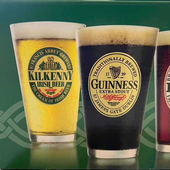 Luminarc Premium Brand New Set of 4 Labelled Irish Pub Glasses! - Picture 9 of 14